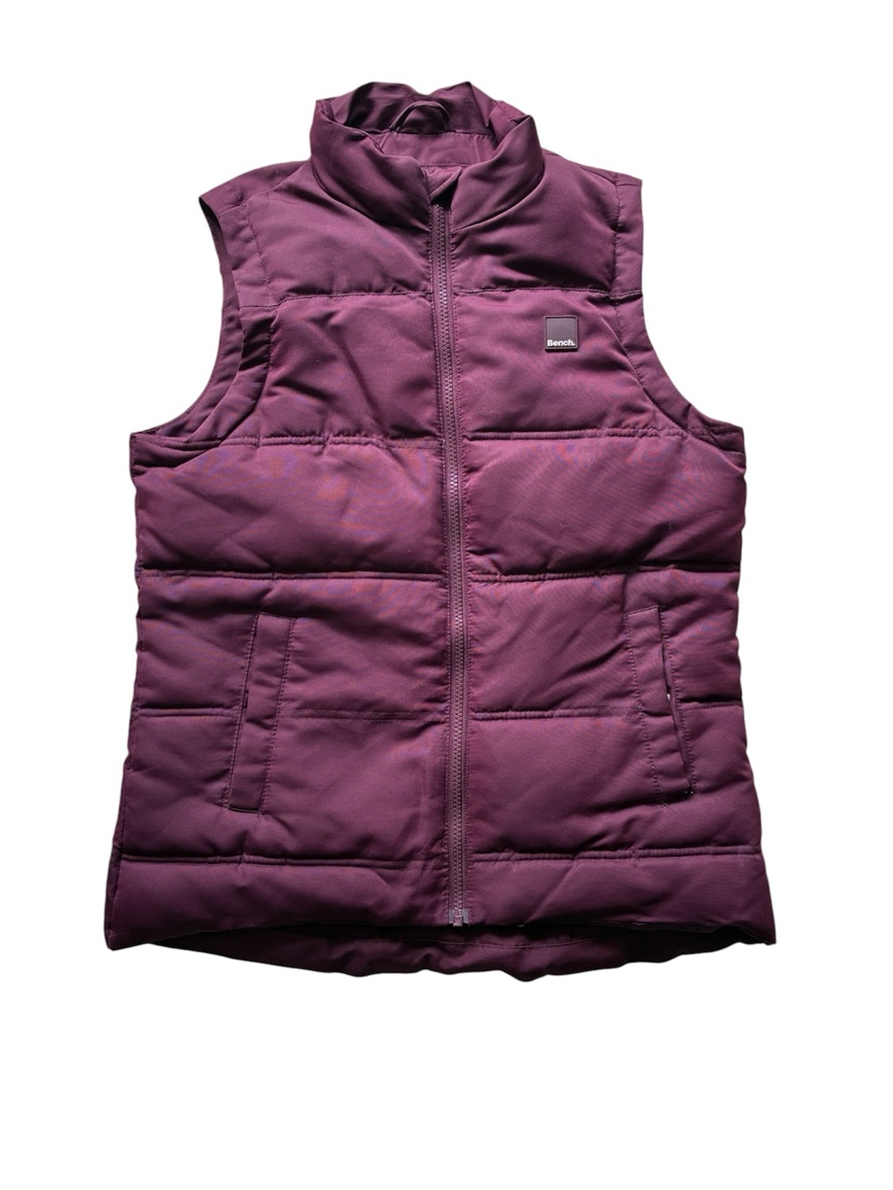 Bench Women's Burgundy Puffer Vest Size Small